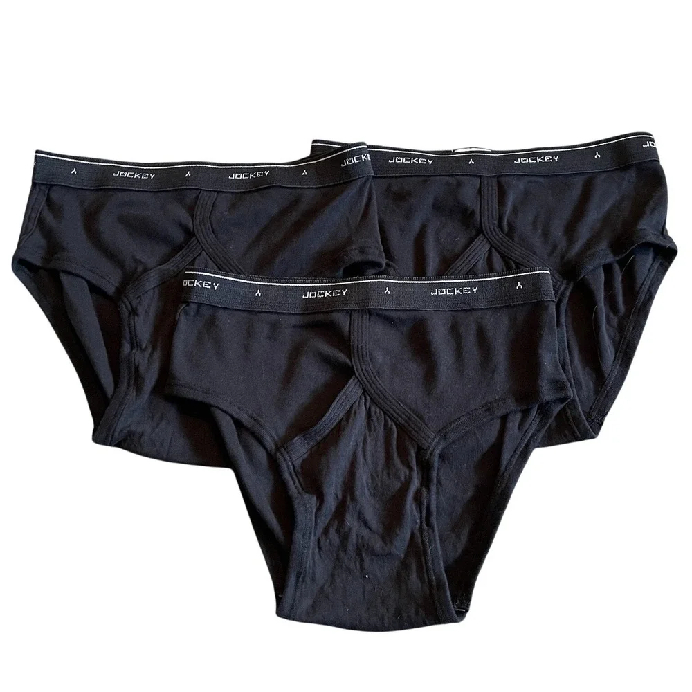 Vintage JOCKEY Mens Size 38 Classic Low Rise Cotton Y-Front Briefs Lot of 3 NEW